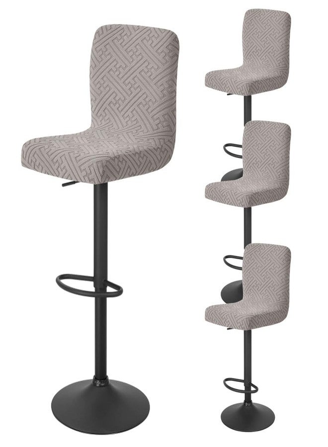 غطاء كرسي بار Bifaunvogel مع مساند ظهر، عبوة من 4 قطع، قابل للتمدد، مناسب لكراسي البار المرتفعة، قابل للغسل، مربع الشكل، دوار، غطاء مقعد كرسي بار، غطاء حماية كرسي بار متوسط الارتفاع، لون كاكي - Image 1